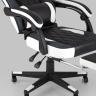 Игровое кресло компьютерное TopChairs Virage черно-белое геймерское в Москве и РФ