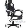 Игровое кресло компьютерное TopChairs Virage черно-белое геймерское в Москве и РФ