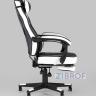 Игровое кресло компьютерное TopChairs Virage черно-белое геймерское в Москве и РФ