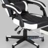 Игровое кресло компьютерное TopChairs Virage черно-белое геймерское в Москве и РФ