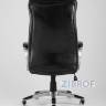 TopChairs First офисное черное в обивке из экокожи с удобным механизмом качания Top Gun в Москве и РФ