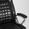 TopChairs First офисное черное в обивке из экокожи с удобным механизмом качания Top Gun в Москве и РФ