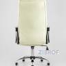 Компьютерное кресло TopChairs Tower офисное черное в обивке из экокожи, механизм качания Top Gun бежевый в Москве и РФ