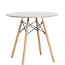 Стол EAMES DSW D80 бежевый, столешница МДФ, ножки массив бука в Москве и РФ