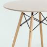 Стол EAMES DSW D80 бежевый, столешница МДФ, ножки массив бука в Москве и РФ