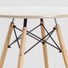 Стол EAMES DSW D80 бежевый, столешница МДФ, ножки массив бука в Москве и РФ