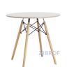 Стол EAMES DSW D80 бежевый, столешница МДФ, ножки массив бука в Москве и РФ