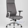 для руководителя TopChairs Armor офисное серое обивка экокожа крестовина металл в Москве и РФ