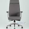для руководителя TopChairs Armor офисное серое обивка экокожа крестовина металл в Москве и РФ