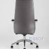 для руководителя TopChairs Armor офисное серое обивка экокожа крестовина металл в Москве и РФ