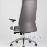 для руководителя TopChairs Armor офисное серое обивка экокожа крестовина металл в Москве и РФ