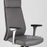 для руководителя TopChairs Armor офисное серое обивка экокожа крестовина металл в Москве и РФ