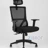 для руководителя TopChairs Local офисное черное обивка сетка ткань крестовина пластик в Москве и РФ