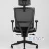 для руководителя TopChairs Local офисное черное обивка сетка ткань крестовина пластик в Москве и РФ