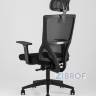 для руководителя TopChairs Local офисное черное обивка сетка ткань крестовина пластик в Москве и РФ
