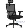 для руководителя TopChairs Local офисное черное обивка сетка ткань крестовина пластик в Москве и РФ