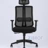 для руководителя TopChairs Post офисное черное обивка сетка ткань крестовина пластик в Москве и РФ