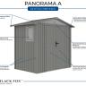 Сарай металлический Black Fox Panorama A в Москве и РФ