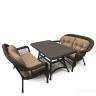 Комплект плетеной мебели T130Br/LV520-1 Brown/Beige 4Pcs в Москве и РФ