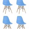 Стул Eames DSW голубой, литой полипропилен, стальной каркас, массив бука, 4 шт. в Москве и РФ