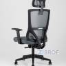 для руководителя TopChairs Local офисное серое обивка сетка ткань крестовина пластик в Москве и РФ