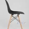 Eames диаметр стола 80 см, столешница стекло, 2 стула Eames черные в Москве и РФ