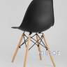 Eames диаметр стола 80 см, столешница стекло, 2 стула Eames черные в Москве и РФ
