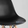 Eames диаметр стола 80 см, столешница стекло, 2 стула Eames черные в Москве и РФ
