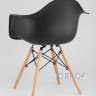 Eames стол стеклянный D80, 2 стула Eames DAW черные в Москве и РФ