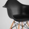 Eames стол стеклянный D80, 2 стула Eames DAW черные в Москве и РФ