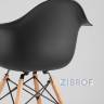 Eames стол стеклянный D80, 2 стула Eames DAW черные в Москве и РФ