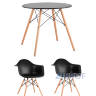 Eames стол черный диаметр 80 см, 2 стула Eames DAW черные в Москве и РФ