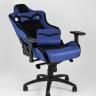 Игровое кресло компьютерное TopChairs Racer Premium синее геймерское в Москве и РФ