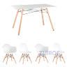 стол Eames 120*80, 2 стула Eames DSW, 2 стула Eames DAW в Москве и РФ