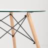 Стол обеденный EAMES DSW стеклянный, диаметр 80 см в Москве и РФ