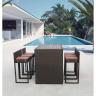 Барный комплект плетеной мебели T390AD/Y390A-W63_6Pcs Brown в Москве и РФ