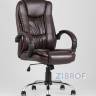 Компьютерное кресло TopChairs Atlant офисное коричневое обивка экокожа, механизм качания Top Gun коричневый в Москве и РФ