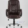 Компьютерное кресло TopChairs Atlant офисное коричневое обивка экокожа, механизм качания Top Gun коричневый в Москве и РФ