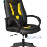 Кресло игровое Бюрократ VIKING-8N/BL-YELL черный/желтый искусственная кожа геймерское в Москве и РФ