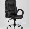 Компьютерное кресло TopChairs Atlant офисное черное обивка экокожа, механизм качания Top Gun пятилучье в Москве и РФ