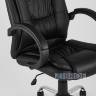 Компьютерное кресло TopChairs Atlant офисное черное обивка экокожа, механизм качания Top Gun пятилучье в Москве и РФ