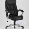 Компьютерное кресло TopChairs Control офисное черное обивка экокожа, механизм качания Top Gun в Москве и РФ