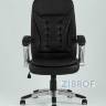 Компьютерное кресло TopChairs Control офисное черное обивка экокожа, механизм качания Top Gun в Москве и РФ