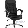 Компьютерное кресло TopChairs Control офисное черное обивка экокожа, механизм качания Top Gun в Москве и РФ