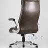 Компьютерное кресло TopChairs Force офисное коричневое в обивке из экокожи и сетки, механизм качания Top Gun в Москве и РФ