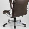 Компьютерное кресло TopChairs Force офисное коричневое в обивке из экокожи и сетки, механизм качания Top Gun в Москве и РФ