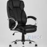 TopChairs President офисное черное в обивке из экокожи, механизм качания и регулировки Top Gun в Москве и РФ
