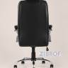 TopChairs President офисное черное в обивке из экокожи, механизм качания и регулировки Top Gun в Москве и РФ