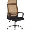 Компьютерное кресло TopChairs Style офисное оранжевое в обивке с сеткой, регулировка по высоте и механизм качания To в Москве и РФ