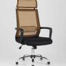 Компьютерное кресло TopChairs Style офисное оранжевое в обивке с сеткой, регулировка по высоте и механизм качания To в Москве и РФ